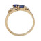Geel gouden ring met diamant en saffier 