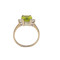 Gouden ring met diamant en Peridoot 
