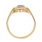 Gouden ring met saffier en briljant