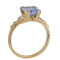 Gouden ring met saffier en briljant 