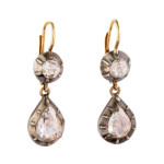 Antieke oorbellen met diamant 