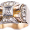 Antieke gouden Retro ring.