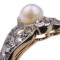 Antieke ring met roosdiamant en parel.