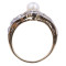 Antieke ring met roosdiamant en parel.