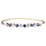Antieke armband met saffier en diamant 