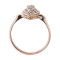 Antieke markiesring met roosdiamant.