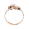 Antieke ring met diamant en parel