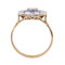 Art Deco ring met diamant en saffier