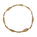 14 Karaat geelgouden armband met opengewerkte schakels
