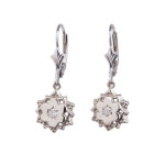Gouden oorbellen met diamant JO082