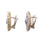Gouden oorbellen met saffier en diamant