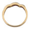 Gouden ring met briljant en robijn.