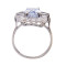Gouden ring met diamant en saffier
