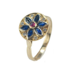 Gouden ring met edelstenen
