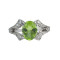 Gouden ring met peridoot en diamant