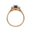 Gouden ring met saffier en briljant 