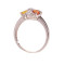 Gouden ring met verschillende halfedelstenen 
