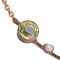 Antiek Victoriaans collier gezet met olivijn en parels.