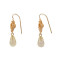 Oorbellen met diamant en citrien 