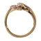 Ring met robijn, saffier en diamant