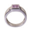 Witgouden ring met saffier